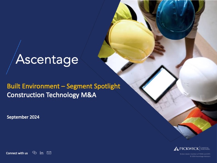 Construction Technology M&A September 2024